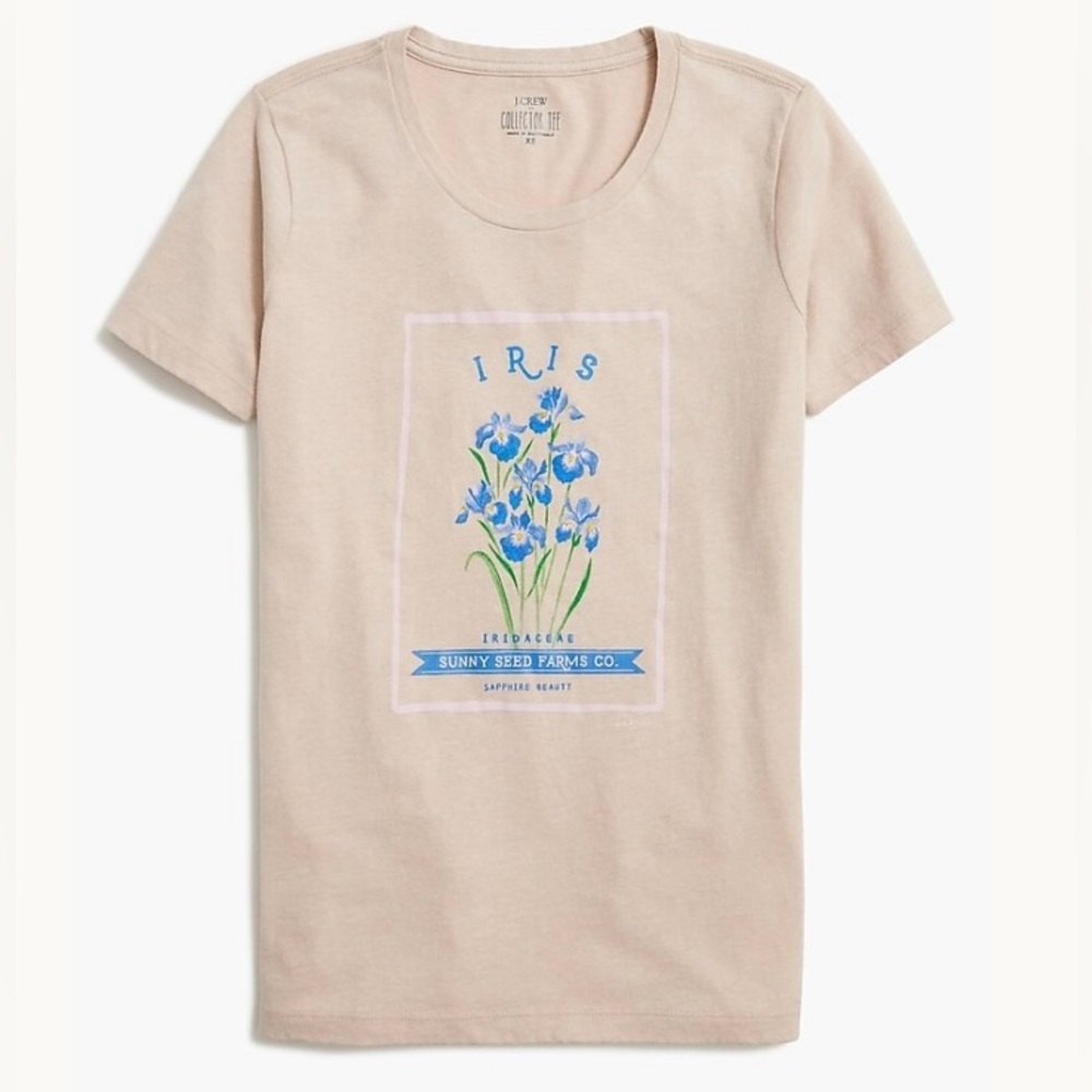 NWOT - J. Crew Iris Seed Packet Graphic Tee